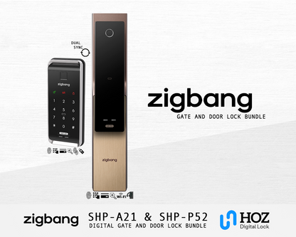 Zigbang SHP-P52 and Zigbang SHP-A21 Digital Lock Bundle